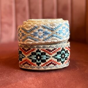 Bundle of 2 Adjustable Guitar Straps for Purse/Bag EUC